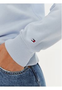TOMMY HILFIGER - Tommy Hilfiger Bluza Modern Script WW0WW42615 Błękitny Regular Fit. Kolor: niebieski. Materiał: bawełna #5