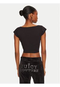 Juicy Couture Bluzka Regal JCBCT224831 Czarny Slim Fit. Kolor: czarny. Materiał: bawełna