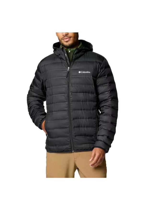 columbia - Kurtka COLUMBIA LAKE 22 II DOWN HOODED JACKET Czarny. Kolor: czarny. Sport: turystyka piesza