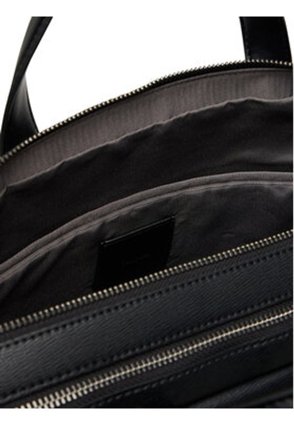 Calvin Klein Torba na laptopa Zip Commuter Bag LV04D3263G Czarny. Kolor: czarny. Materiał: skóra