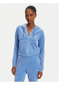 Juicy Couture Bluza Madison JCWA122001 Niebieski Slim Fit. Kolor: niebieski. Materiał: syntetyk