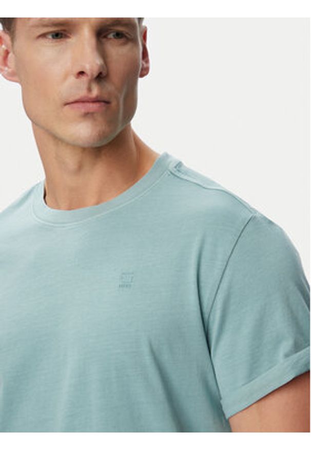 G-Star RAW - G-Star Raw T-Shirt Lash D16396-2653 Turkusowy Regular Fit. Kolor: turkusowy. Materiał: bawełna