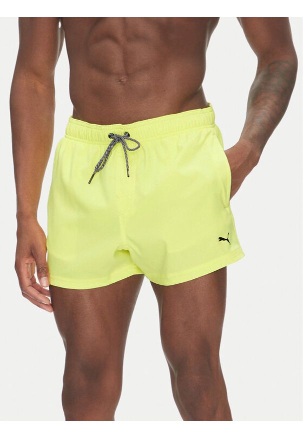 Puma Szorty kąpielowe 907658 Żółty Regular Fit. Kolor: żółty. Materiał: syntetyk