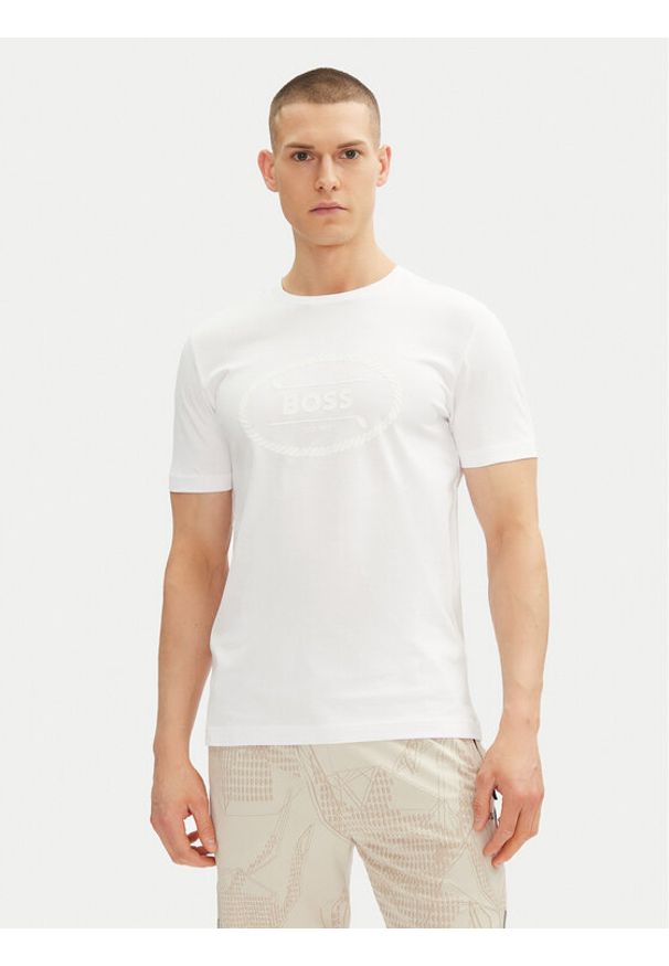 BOSS T-Shirt 50537825 Biały Regular Fit. Kolor: biały. Materiał: bawełna