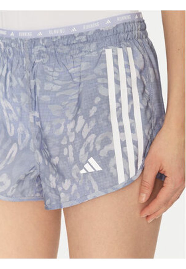 Adidas - adidas Szorty sportowe Own the Run 3-Stripes JD7759 Niebieski Regular Fit. Kolor: niebieski. Materiał: syntetyk. Sport: bieganie