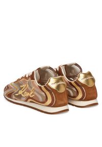 Karl Lagerfeld - KARL LAGERFELD Sneakersy KL65925 Beżowy. Kolor: beżowy. Materiał: zamsz, skóra #4