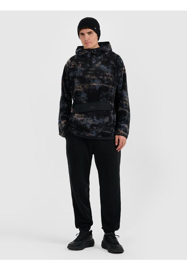 4f - 4F Polar z kapturem regular męski - multikolor XXL. Typ kołnierza: kaptur. Kolor: wielokolorowy. Materiał: polar