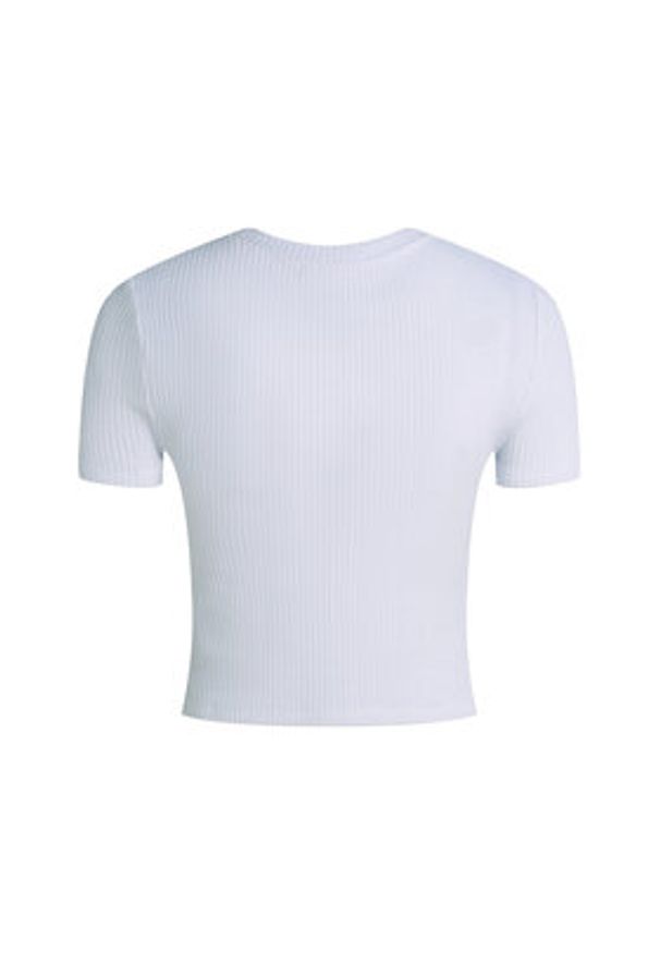 Calvin Klein Jeans T-Shirt J20J225239 Biały Slim Fit. Kolor: biały. Materiał: bawełna