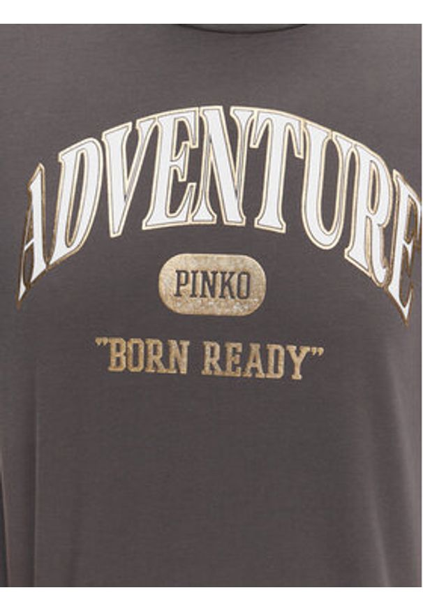 Pinko - PINKO T-Shirt Niamey 104604 A2CS Szary Regular Fit. Kolor: szary. Materiał: bawełna