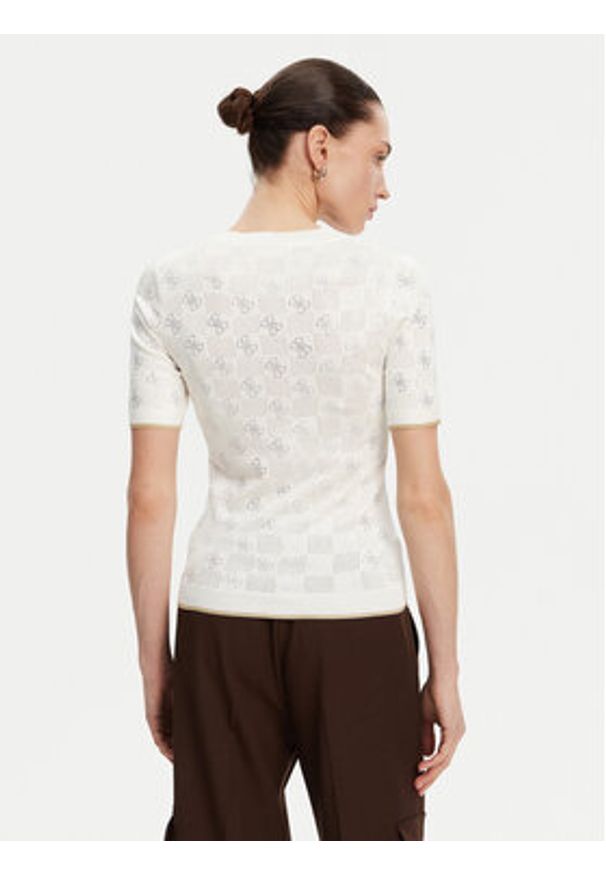 Guess Sweter W5GR20 Z3D60 Écru Regular Fit. Materiał: wiskoza