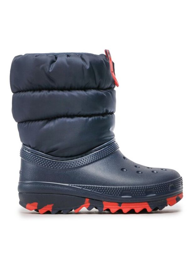 Crocs Śniegowce Classic Neo Puff Boot K 207684 Granatowy. Kolor: niebieski