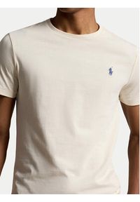 Polo Ralph Lauren T-Shirt 710671438371 Écru Custom Slim Fit. Typ kołnierza: polo. Materiał: bawełna #3