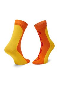 Happy-Socks - Happy Socks Zestaw 2 par wysokich skarpet dziecięcych KHDO02-6700 Niebieski. Kolor: niebieski. Materiał: materiał