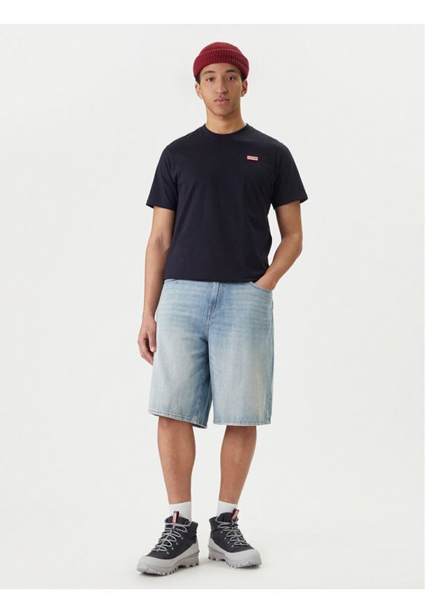 Hunter T-Shirt Essentials HARM0085252 Granatowy Regular Fit. Kolor: niebieski. Materiał: bawełna