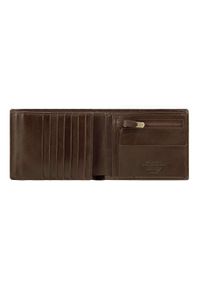 Wittchen - Męski portfel skórzany z rozkładanym panelem. Kolor: brązowy, wielokolorowy, złoty. Materiał: skóra #8