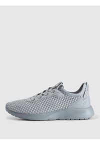4f - 4F Buty sportowe z przewiewną cholewką dziecięce - szare 32. Okazja: na uczelnię, na co dzień. Kolor: szary. Materiał: guma, materiał, dzianina. Szerokość cholewki: normalna. Wzór: aplikacja
