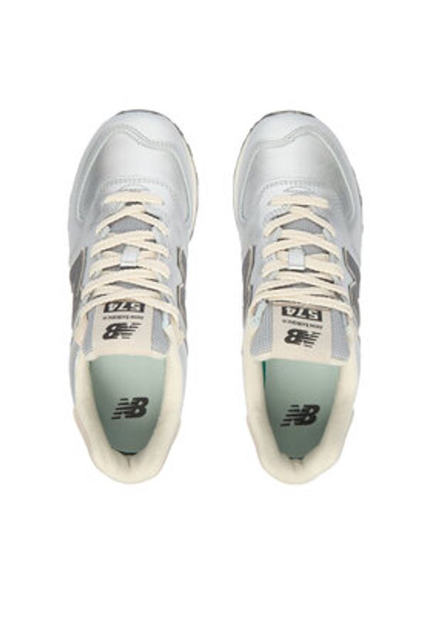 New Balance Sneakersy WL574MLG Srebrny. Kolor: srebrny. Materiał: skóra. Model: New Balance 574