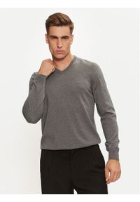 BOSS - Boss Sweter Baram-L 50476363 Szary Regular Fit. Kolor: szary. Materiał: wełna #1