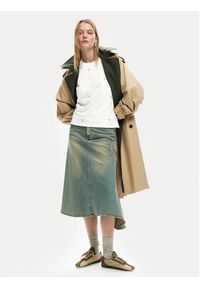 Desigual T-Shirt Oporto 26SWTK09 Écru Regular Fit. Materiał: bawełna #4