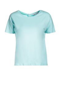 Born2be - Jasnoniebieski T-shirt Aclurgh. Kolor: niebieski. Materiał: dzianina. Długość rękawa: krótki rękaw. Długość: krótkie #2