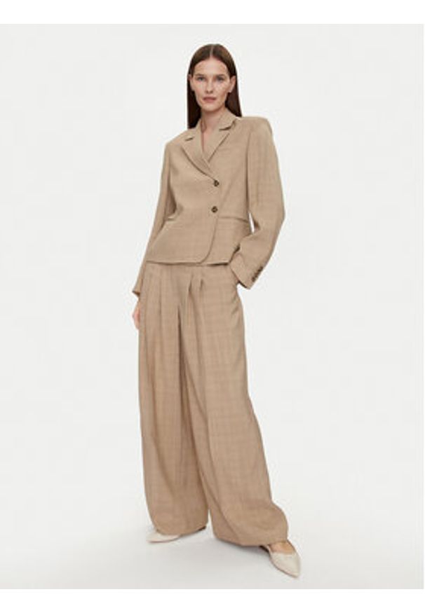 Herskind Marynarka Pli 5123110 Beżowy Regular Fit. Kolor: beżowy. Materiał: wiskoza