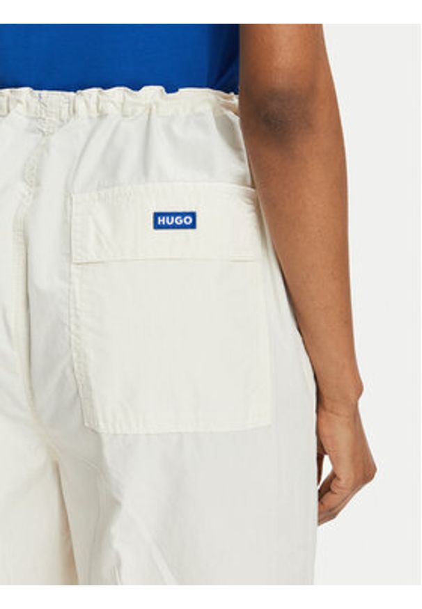 Hugo Spodnie materiałowe Hafisa 50511331 Écru Baggy Fit. Materiał: bawełna