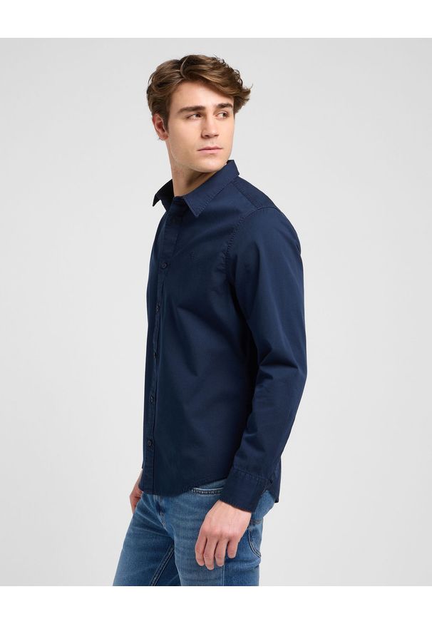 Lee - MESKA KOSZULA LEE PATCH SHIRT RIVET NAVY 112370547
