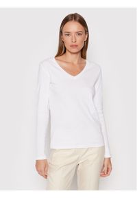 United Colors of Benetton - United Colors Of Benetton Bluzka 3GA2E4245 Biały Regular Fit. Kolor: biały. Materiał: bawełna