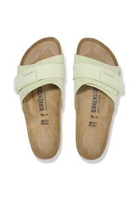 Birkenstock - Klapki damskie BIRKENSTOCK OITA W LENB/LEVE FADED LIME. Okazja: do pracy, na co dzień, na spacer. Kolor: zielony. Materiał: len. Styl: casual #5