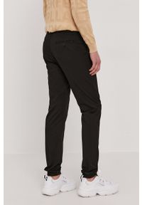 Karl Lagerfeld Spodnie męskie kolor czarny proste. Okazja: na co dzień. Kolor: czarny. Materiał: tkanina. Wzór: gładki. Styl: casual