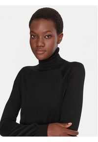 BOSS Golf Frizani 50548298 Czarny Slim Fit. Typ kołnierza: golf. Kolor: czarny. Materiał: wełna #5