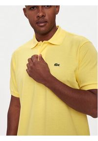 Lacoste Polo L1212 Żółty Regular Fit. Typ kołnierza: polo. Kolor: żółty. Materiał: bawełna