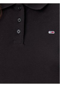 Tommy Jeans Polo Essential DW0DW20160 Czarny Slim Fit. Typ kołnierza: polo. Kolor: czarny. Materiał: bawełna #3