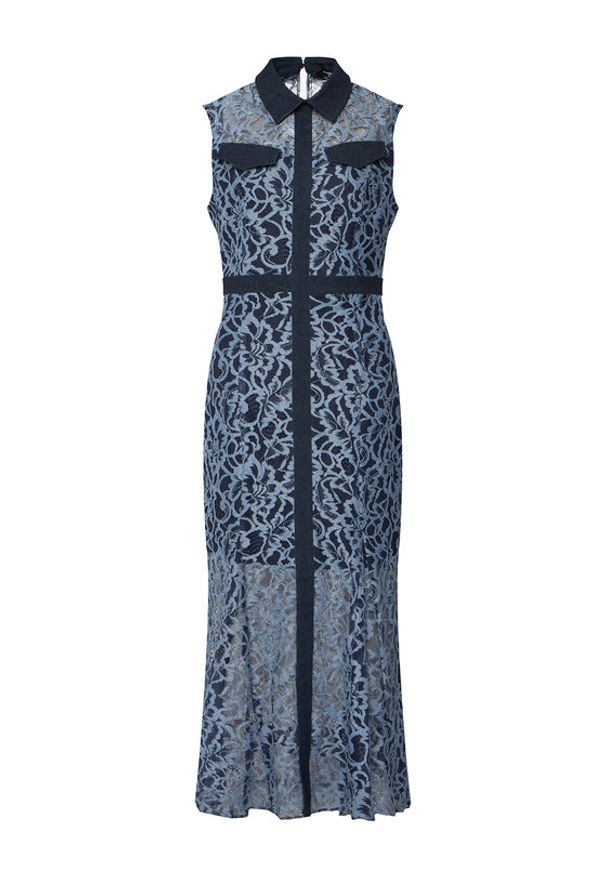 French Connection Sukienka koktajlowa 719A0 Granatowy Regular Fit. Kolor: niebieski. Materiał: syntetyk. Styl: wizytowy