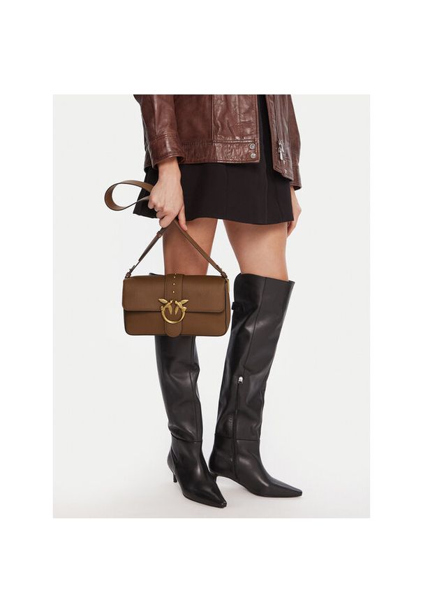 Pinko - Torebka PINKO. Kolor: brązowy