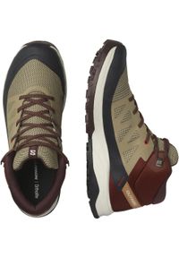 salomon - Buty męskie Salomon Trekkings Outrise Mid Gtx. Kolor: beżowy. Materiał: materiał. Sport: turystyka piesza #2