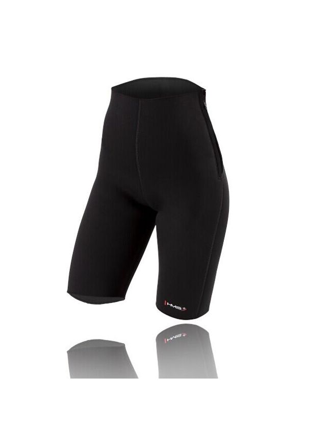 Krótkie spodenki odchudzające dla kobiet HMS SND1400. Kolor: wielokolorowy, czerwony, biały, czarny. Materiał: neopren. Długość: krótkie. Sport: fitness