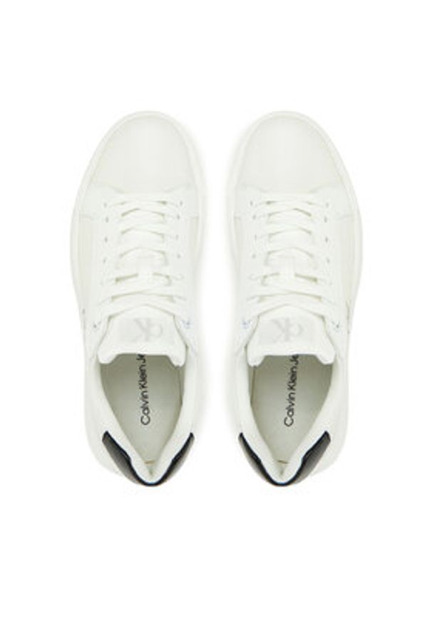 Calvin Klein Jeans Sneakersy Chunky Cupsole Low Mg YW0YW01769 Biały. Kolor: biały. Materiał: skóra