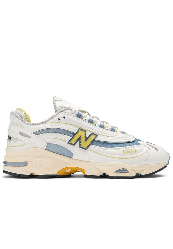 Buty New Balance M1000CA - beżowe. Kolor: beżowy. Materiał: materiał, skóra. Szerokość cholewki: normalna