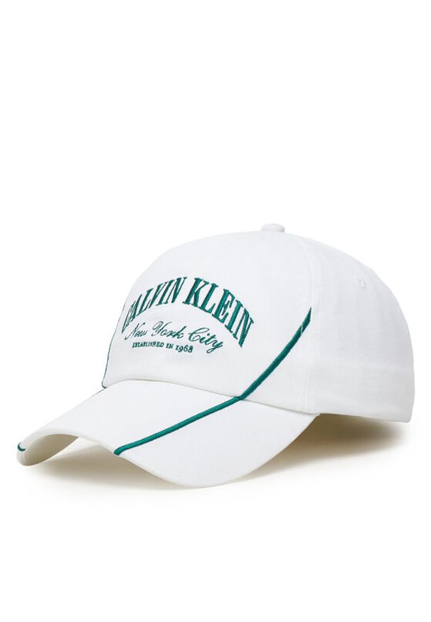 Calvin Klein Czapka z daszkiem LV04F5063G Biały. Kolor: biały. Materiał: bawełna