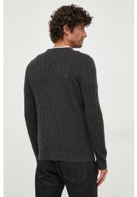 Polo Ralph Lauren sweter kaszmirowy męski kolor szary. Typ kołnierza: polo. Kolor: szary. Materiał: kaszmir. Styl: klasyczny #5