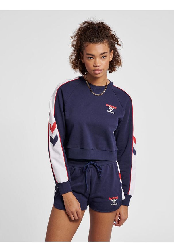 Damska bluza crop Hummel IC Durban. Kolor: niebieski
