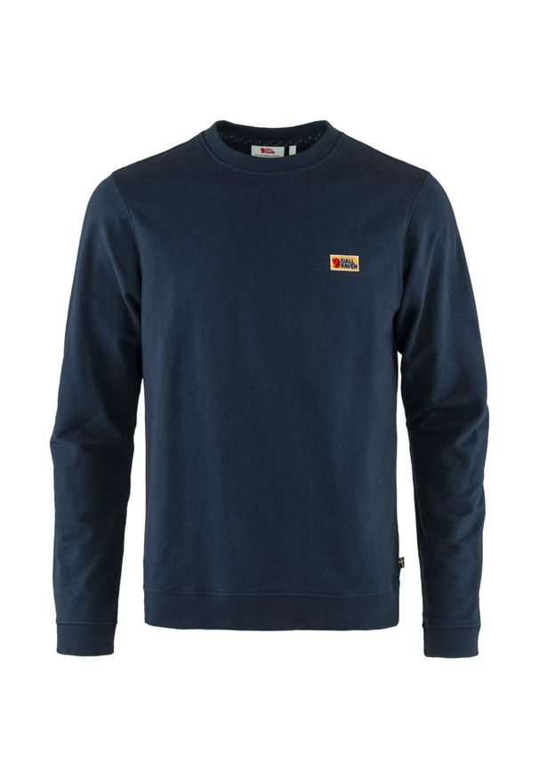 Fjällräven - Bluza bawełniana męska Fjallraven Vardag Sweater. Kolor: niebieski. Materiał: bawełna