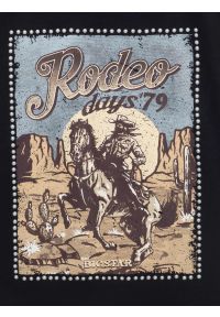 Big-Star - Koszulka damska z linii Authentic z nadrukiem czarna Erellsa 906. Kolor: czarny. Materiał: dzianina. Długość: długie. Wzór: nadruk. Styl: elegancki, rockowy #2