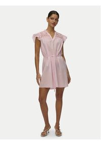 Vero Moda Sukienka letnia Line 10346970 Różowy jasny Oversize. Kolor: różowy. Materiał: bawełna. Sezon: lato. Typ sukienki: oversize #3