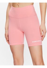 Converse Szorty sportowe Wordmark 10024539-A05 Różowy Slim Fit. Kolor: różowy. Materiał: bawełna #1