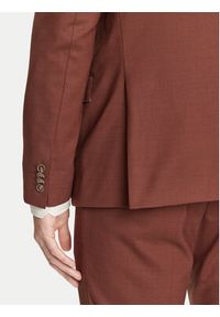 BOSS Garnitur H-Huge 50546080 Brązowy Slim Fit. Kolor: brązowy. Materiał: wełna #6