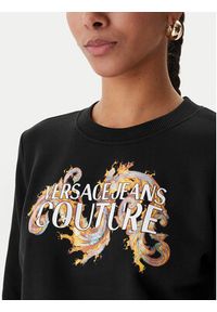 Versace Jeans Couture Bluza 80HAIE02 CF00E Czarny Regular Fit. Typ kołnierza: kołnierzyk włoski. Kolor: czarny. Materiał: bawełna #4