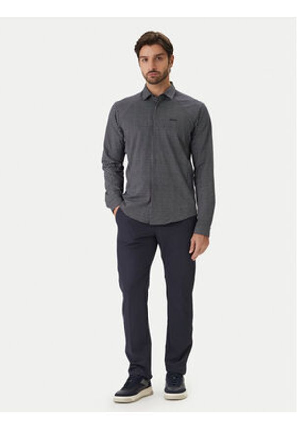 BOSS Koszula Excurse L 50554481 Granatowy Regular Fit. Kolor: niebieski. Materiał: bawełna