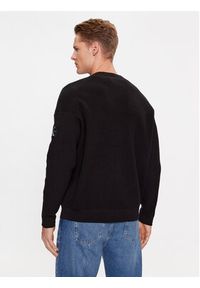 Calvin Klein Jeans Kardigan Badge Skater J30J324327 Czarny Relaxed Fit. Kolor: czarny. Materiał: bawełna #2